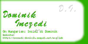 dominik inczedi business card